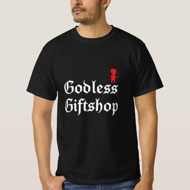 T-shirt Godless Giftshop  (Devant)