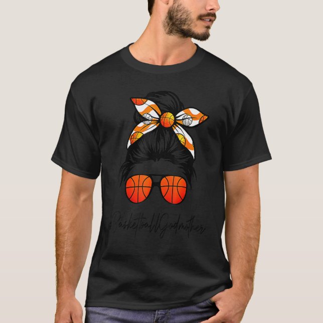 T-shirt Godmère classique Vie Messy Cheveux Bun Basketball (Devant)