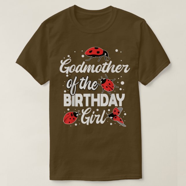 T-shirt Godmère De La Fille D'Anniversaire Ladybug Anniver (Design devant)