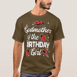 T-shirt Godmère De La Fille D'Anniversaire Ladybug Anniver
