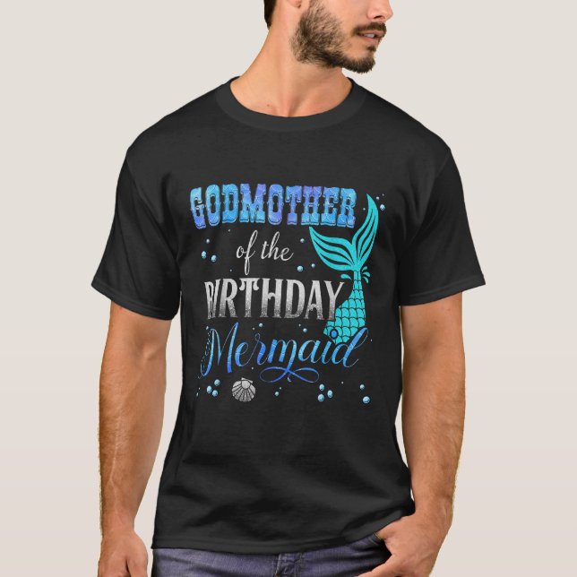 T-shirt Godmère De La Sirène D'Anniversaire Thème Correspo (Devant)