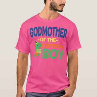 T-shirt Godmère De L'Anniversaire Du Garçon Saurus Rex Din