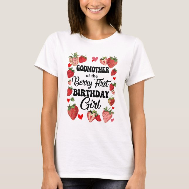 T-shirt Godmère Du Berry Premier Anniversaire Fille Sweet  (Devant)