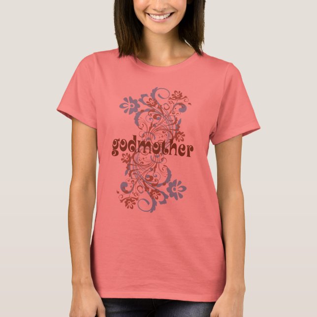 T-shirt Godmère Fleurs Swirl Cadeau Tee (Devant)