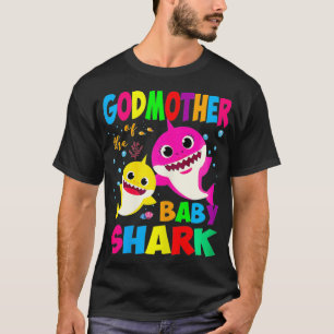 T-shirt Godmother Of The Baby Shark Birthday Godmother Sha