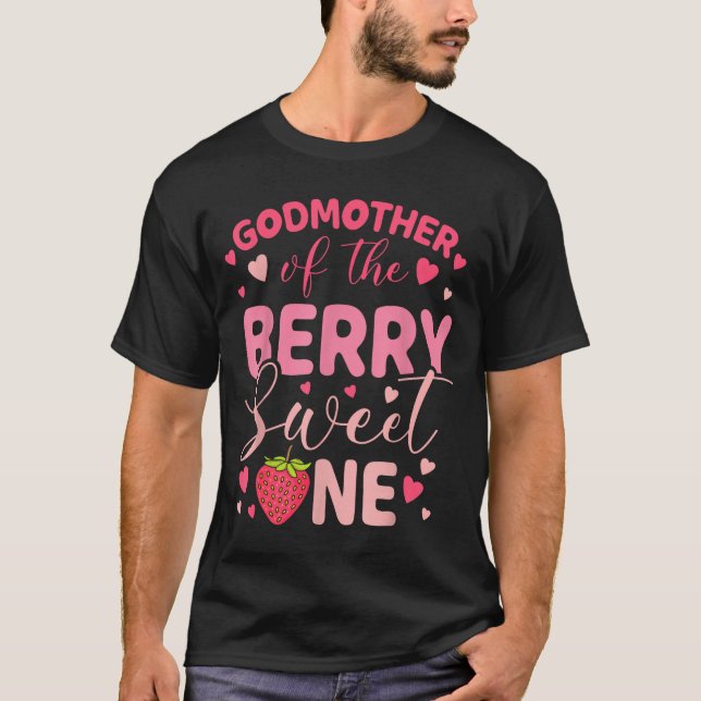 T-shirt Godmother of the berry sweet one strawberry first (Devant)
