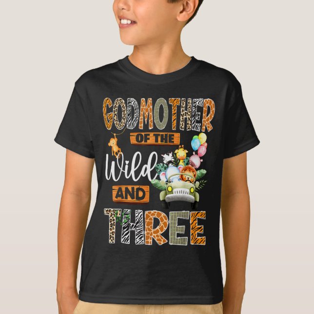T-shirt Godmother Of The Wild &amp; Three 3rd Birthday Boy (Devant)