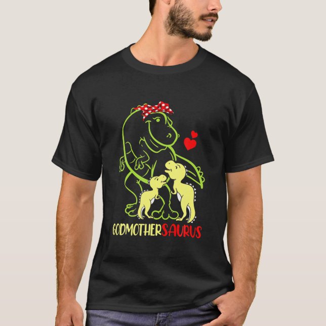 T-shirt Godmothersaurus T Rex Dinosaur Godmother Saurus Fa (Devant)