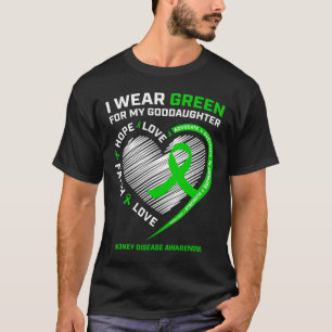 T-shirt Godparents Cadeaux Green Godgirl Maladie rénale