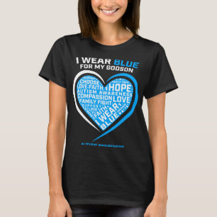 T-shirt Godparents Je Porte Du Bleu Pour Mon Godson Autism