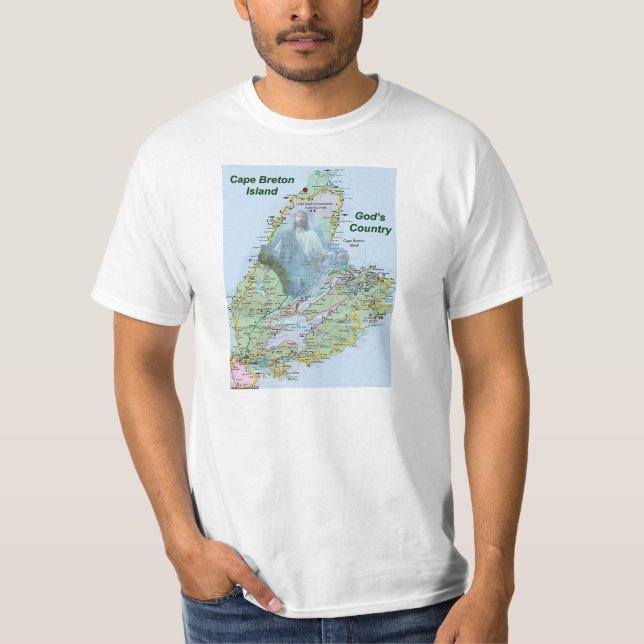 T-shirt Gods Country de l'île du Cap-Breton (Devant)