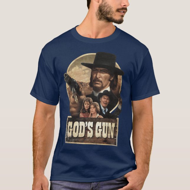 T-shirt Gods Gun vintage (Devant)