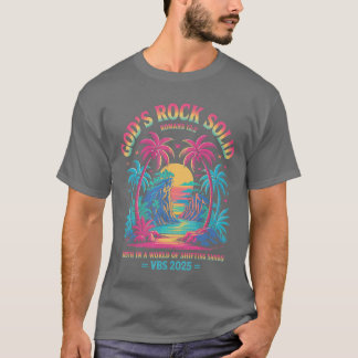 T-shirt Gods Rock Solid Breaker Rock Beach VBS 2025 Christ