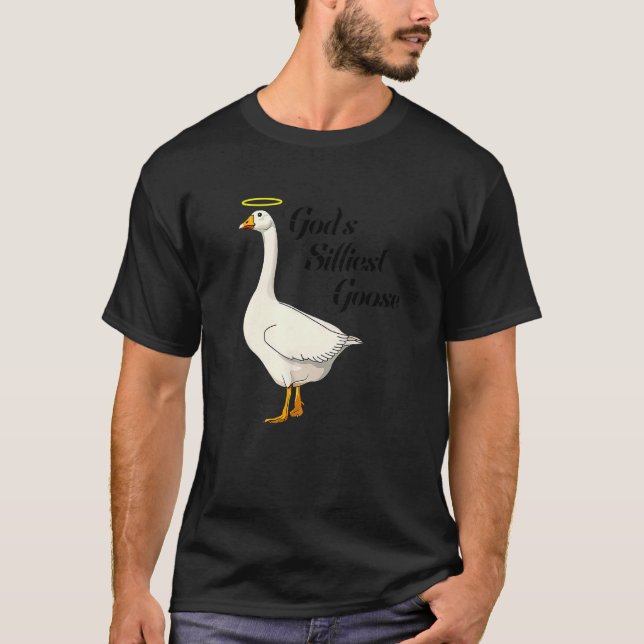 T-shirt God's Silliest Goose Funny Duck Lovers Premium_3 (Devant)
