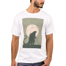 Godzilla minimaliste Lune | Silhouette audacieuse