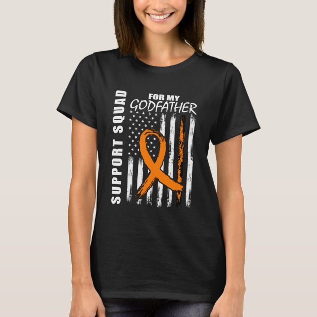 T-shirt Gofather Support Squad Leukemia Awareness USA Fla (Devant)