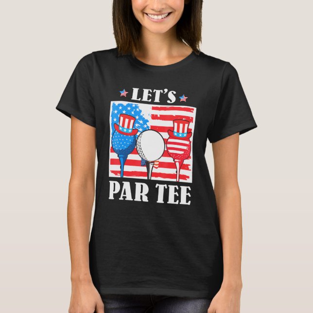 T-shirt Goft Balls Dansant Avec Nous Drapeau 4 juillet Jou (Devant)