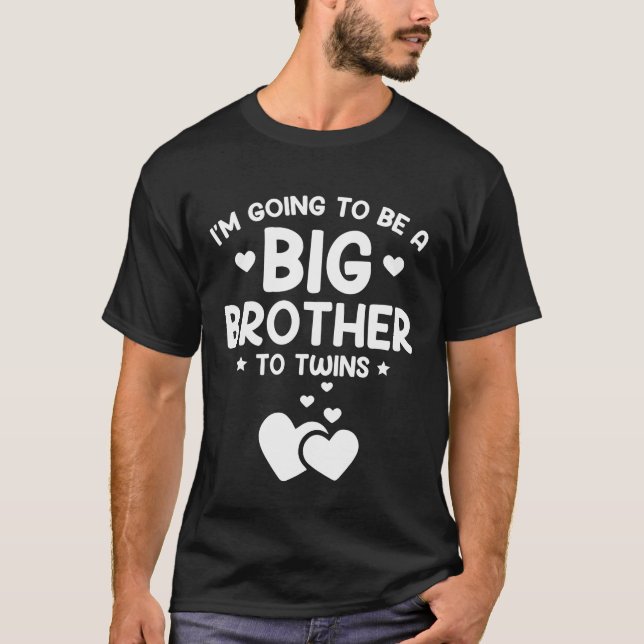 T-shirt Going To Be a Big Brother To Twins (Devant)