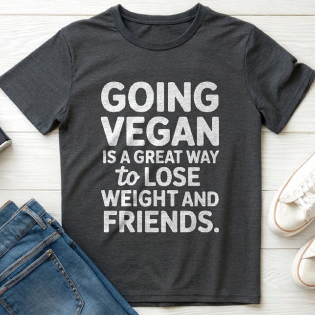 T-SHIRT GOING VEGAN EST UN GRAND MOYEN DE PERDRE DU POIDS  (Créateur téléchargé)