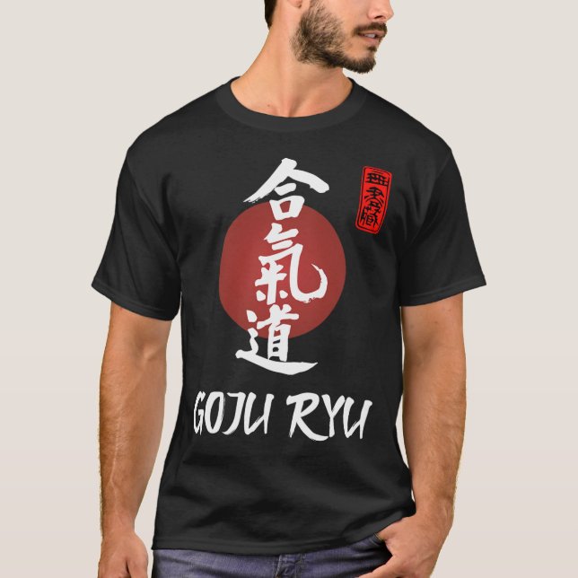 T-shirt Goju Ryu Karate Uniforme Goju Ryu Uniforme Calligr (Devant)