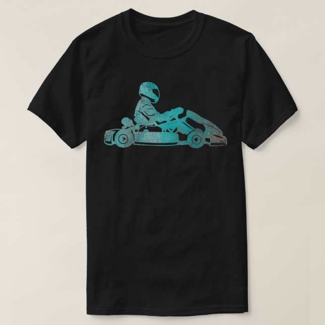 T-shirt Gokart Kart Pilote de course Karting Retro Don 5 (Design devant)