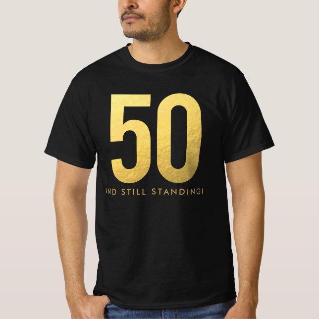 T-shirt Gold 50th Mariage Anniversary Party (Devant)