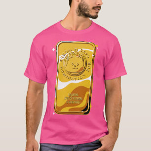 T-shirt Gold Bar Chat Domination mondiale pour chats par T