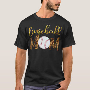 T-shirt Gold baseball Maman Leopard Design Funny Mothers D