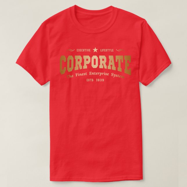 T-shirt Gold Corporate Executive Lifestyle (Design devant)