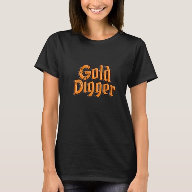 T-shirt Gold Digger Stay Away From Me Element Jewelry Gold (Devant)