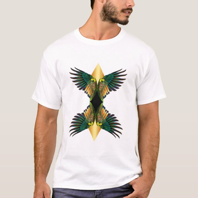T-shirt Gold Double Wings Diamond Design (Devant)