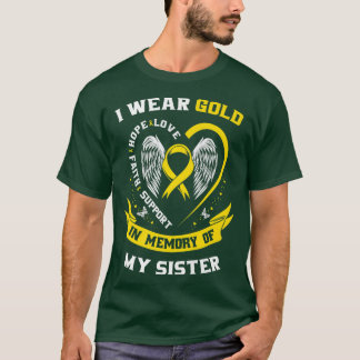 T-shirt Gold Enfhood Cancer Awareness Items Soeur Men W