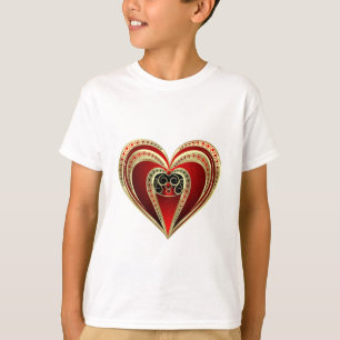 T-shirt Gold et Red Heart