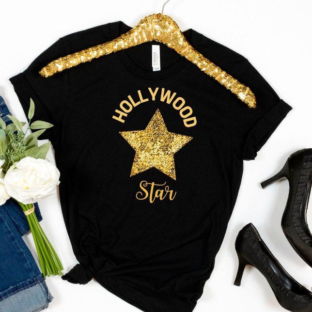 T-shirt Gold Hollywood Star T Shirt (Créateur téléchargé)