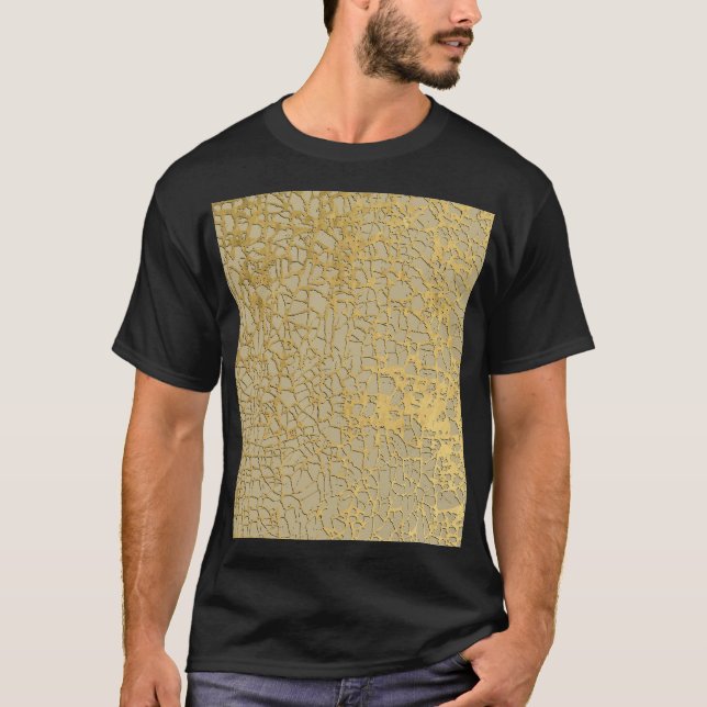 T-shirt Gold Marbling : Grunge Texture Design (Devant)