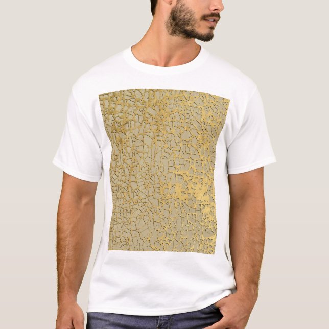 T-shirt Gold Marbling : Grunge Texture Design (Devant)