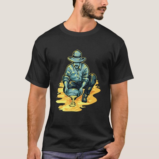 T-shirt Gold Miner Prospection Gold Panning (Devant)