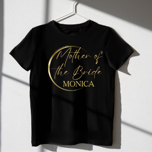 T-shirt Gold moderne scrip minimaliste mère de la mariée