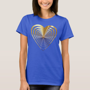 T-shirt Gold Open Hearts dans un coeur