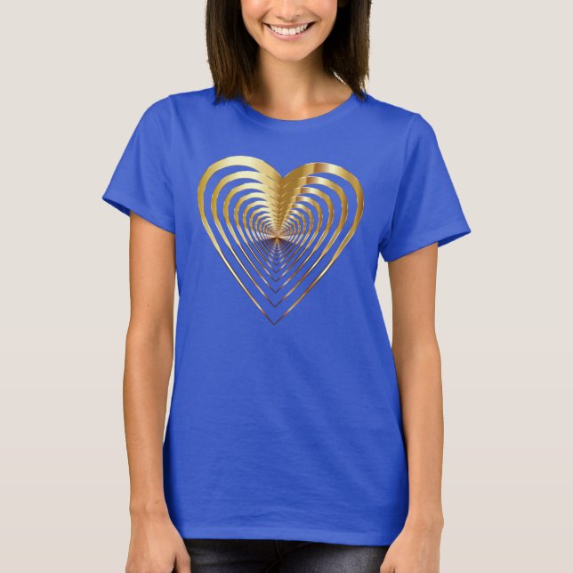 T-shirt Gold Open Hearts dans un coeur (Devant)