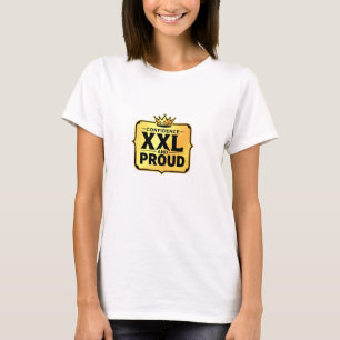 T-shirt Gold Ornate Crown Badge with Bold Black "Confidenc