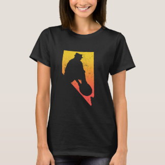 T-shirt Gold Panner Nevada State Silhouette - Gold Panning