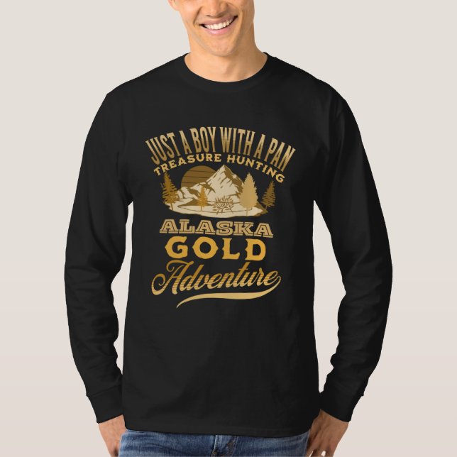 T-shirt Gold Panning   USA Nugget Love Alaska Outdoors (Devant)