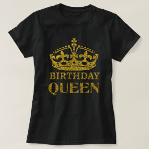 T-shirt Gold Parties scintillant Anniversaire Reine
