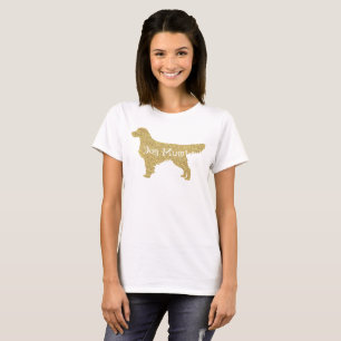 T-shirt Gold Parties scintillant Golden Retriever Maman