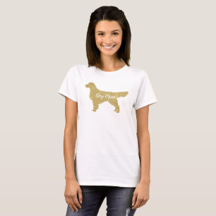 T-shirt Gold Parties scintillant Golden Retriever Maman