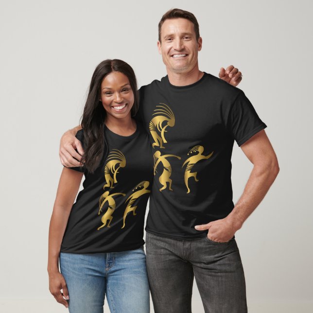 T-shirt Gold Party Dancing Kokopellis (Unisexe)