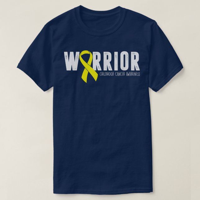 T-shirt Gold Ribbon Warrior sensibilisation au cancer de l (Design devant)