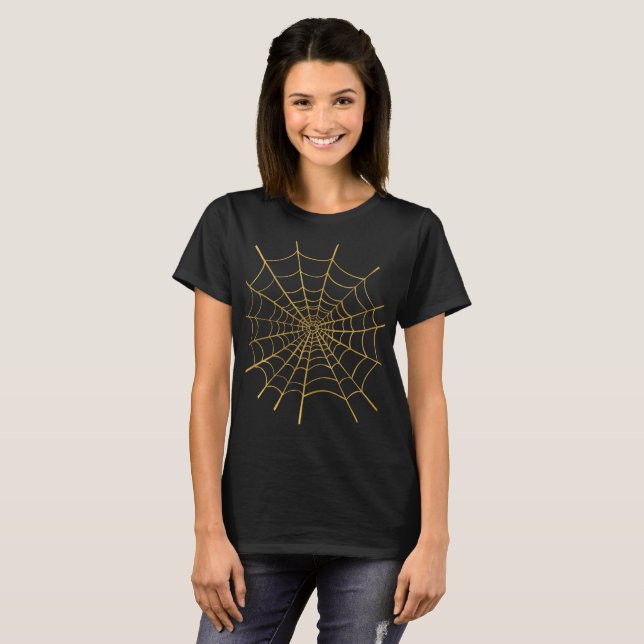 T-shirt Gold Spider Web (Devant entier)