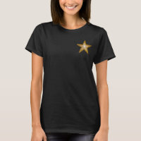 T-shirt "Gold" Star 'deux tons' noir